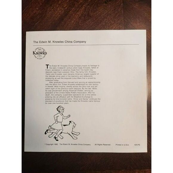 Annie and Sandy 1983 Collectors Plate - Picture 7 of 11